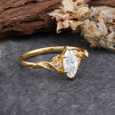 Dazzling Marquise Moissanite Engagement Ring